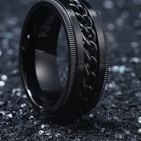 New King Will stainless steel 8mm spinner ring - Picture 3 of 6